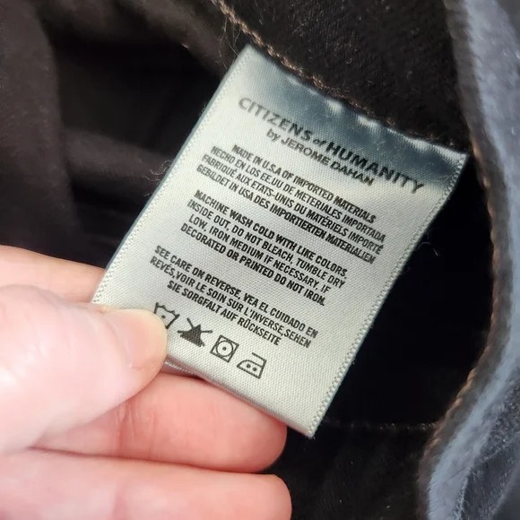 Citizens of Humanity Gage Classic Straight Leg Jeans Black Size 36x28 - Picture 7 of 10